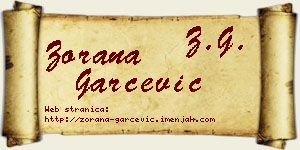Zorana Garčević vizit kartica
